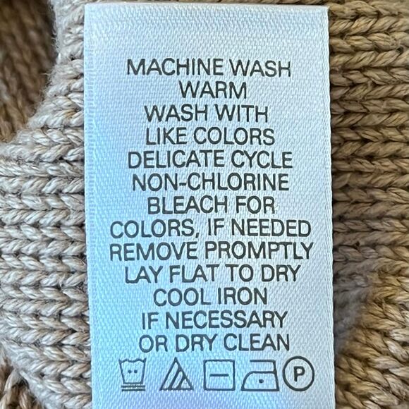 Liz Claiborne Tan Cape Sweater Medium 3/4 Sleeve Women's - Picture 8 of 8